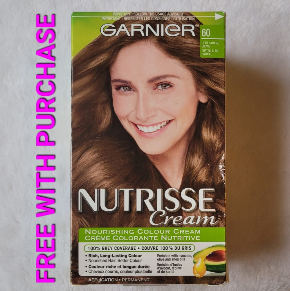 FREE ADD ON Garner Nutrisse Cream Hair Color 60 Light Natural Brown